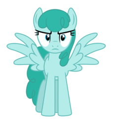Size: 3121x3321 | Tagged: safe, artist:bluemeganium, spring melody, sprinkle medley, pegasus, pony, g4, angry, high res, looking at you, simple background, solo, spread wings, threat, transparent background, vector, wingboner, wings