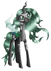 Size: 738x1022 | Tagged: dead source, safe, artist:freyiejj, queen chrysalis, changeling, changeling queen, g4, female, solo