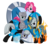 Size: 3853x3500 | Tagged: safe, artist:template93, limestone pie, marble pie, maud pie, pinkie pie, earth pony, pony, g4, crossover, elastic, elasticity, fantastic four, female, high res, kallisti, long pony, mare, pie sisters, simple background, transparent background