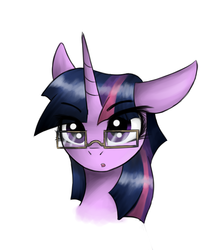 Size: 1677x1889 | Tagged: safe, artist:irigulus, twilight sparkle, g4, female, glasses, portrait, solo