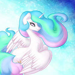 Size: 4000x4000 | Tagged: safe, artist:kelisah, princess celestia, alicorn, pony, g4, cute, cutelestia, female, mare, solo