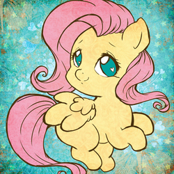 Size: 500x500 | Tagged: safe, artist:pepacs, fluttershy, g4, chibi, cute, female, shyabetes, solo