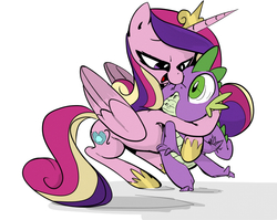 Size: 1217x967 | Tagged: safe, artist:tess, artist:venezolanbrony, edit, princess cadance, spike, alicorn, dragon, pony, equestria games (episode), g4, :<, adultery, bedroom eyes, boop, colored, eye contact, female, folded wings, frown, hape, hug, infidelity, interspecies, male, nervous, non-consensual cuddling, noseboop, open mouth, ship:spikedance, shipping, simple background, smiling, spikelove, straight, straight shota, surprised, white background, wide eyes, wings