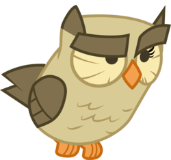 Size: 2887x2708 | Tagged: safe, artist:cloudy glow, owlowiscious, bird, owl, g4, animal, high res, male, raised eyebrow, simple background, solo, transparent background, vector