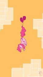 Size: 618x1100 | Tagged: dead source, safe, artist:mlp-frank, pinkie pie, g4, balloon, female, solo, then watch her balloons lift her up to the sky