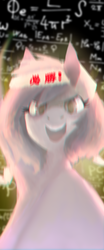 Size: 495x1191 | Tagged: dead source, safe, artist:berrydrops, oc, oc only, pony, chinese, exam, headband, looking at you, solo, studying