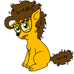 Size: 640x640 | Tagged: safe, artist:crazynutbob, cheese sandwich, werewolf, g4, colt, glasses, male, messy mane, paws, solo