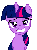 Size: 500x676 | Tagged: safe, twilight sparkle, pony, unicorn, g4, animated, blinking, bust, female, grin, lidded eyes, looking at you, open mouth, raised eyebrow, simple background, smiling, solo, transparent background