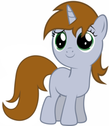 Size: 6039x7000 | Tagged: safe, artist:aborrozakale, oc, oc only, oc:littlepip, pony, unicorn, fallout equestria, g4, absurd resolution, blank flank, cute, fallout, fanfic, fanfic art, female, filly, filly littlepip, foal, hooves, horn, show accurate, simple background, smiling, solo, white background, younger