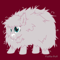 Size: 550x550 | Tagged: safe, artist:mixermike622, oc, oc only, oc:fluffle puff, g4, foaming at the mouth, rabid, simple background, solo, xk-class end-of-the-world scenario