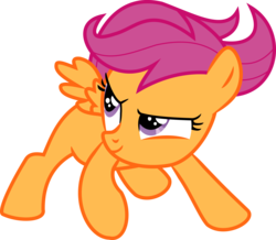Size: 3000x2613 | Tagged: dead source, safe, artist:incognito-i, scootaloo, pegasus, pony, g4, blank flank, female, filly, foal, high res, simple background, solo, spread wings, transparent background, vector, wings