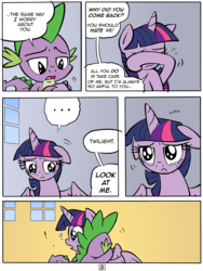 Size: 4870x6472 | Tagged: safe, artist:redapropos, spike, twilight sparkle, alicorn, dragon, pony, comic:maybe later spike, g4, absurd resolution, comic, crying, feels, female, forgiveness, hug, mare, twilight sparkle (alicorn)