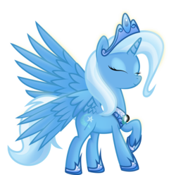 Size: 11184x11076 | Tagged: safe, artist:rainbownspeedash, idw, trixie, alicorn, pony, g4, spoiler:comic, spoiler:comic18, absurd resolution, eyeshadow, female, mirror universe, princess of humility, race swap, simple background, solo, transparent background, trixiecorn