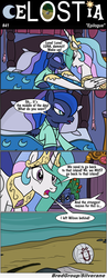 Size: 1300x3341 | Tagged: safe, artist:bredgroup, princess celestia, princess luna, comic:celostia, g4, cast away, comic, lost, translation, wilson (cast away)