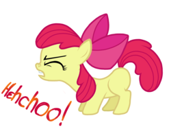Size: 2048x1536 | Tagged: safe, artist:proponypal, apple bloom, earth pony, pony, g4, female, fetish, filly, foal, simple background, sneezing, sneezing fetish, solo, spray, transparent background