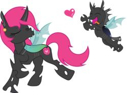 Size: 3116x2280 | Tagged: safe, artist:t-3000, oc, oc only, oc:cascader, changeling, duo, high res