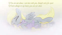 Size: 1920x1080 | Tagged: safe, artist:illuminatiums, artist:vipeydashie, derpy hooves, dinky hooves, pegasus, pony, g4, cuddling, equestria's best mother, female, mare, michael jackson, show accurate, snuggling, song reference, vector, wallpaper, you are not alone