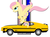 Size: 1024x753 | Tagged: safe, artist:gonein10seconds, fluttershy, g4, car, eleanor, female, ford, ford mustang, ford mustang mach 1, gone in 60 seconds, itasha, mach 1, mustang, solo