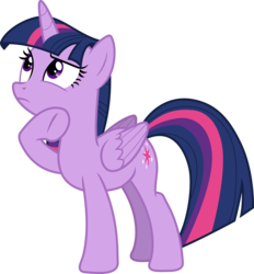 Size: 7515x8084 | Tagged: safe, artist:djdavid98, artist:uxyd, twilight sparkle, alicorn, pony, g4, inspiration manifestation, absurd resolution, female, mare, pondering, simple background, solo, transparent background, twilight sparkle (alicorn), vector