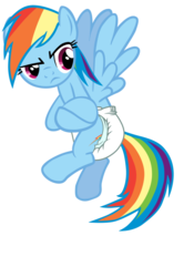 Size: 900x1286 | Tagged: dead source, safe, artist:cupcakescankill, rainbow dash, pegasus, pony, g4, diaper, female, flying, mare, non-baby in diaper, show accurate, simple background, solo, transparent background