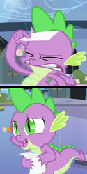 Size: 500x1000 | Tagged: safe, screencap, spike, equestria games, g4, my little pony: friendship is magic, blank, carnac the magnificent, envelope reading, exploitable, exploitable meme, johnny carson, male, meme, pencil, solo