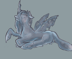 Size: 603x500 | Tagged: safe, artist:trickybandit, queen chrysalis, goo pony, original species, g4, female, solo