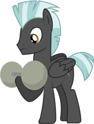 Size: 6143x8080 | Tagged: safe, artist:emooy13, thunderlane, pegasus, pony, equestria games (episode), g4, absurd resolution, male, simple background, solo, stallion, transparent background, vector, weight lifting