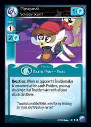 Size: 409x571 | Tagged: safe, enterplay, noi, pipsqueak, canterlot nights, g4, my little pony collectible card game, a christmas story, ccg