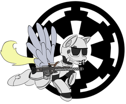 Size: 1819x1506 | Tagged: safe, artist:steamcogs, derpy hooves, pegasus, pony, g4, female, mare, solo, star wars, stormtrooper