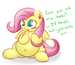 Size: 1573x1363 | Tagged: safe, artist:graphenescloset, fluttershy, g4, belly, belly button, bellyrubs, cute, fat, fattershy, female, solo