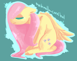 Size: 1416x1131 | Tagged: safe, artist:marshmellowcannibal, fluttershy, g4, crying, female, simple background, solo