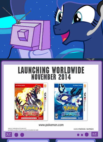 Exploitable Meme Meme Nintendo Obligatory Pony Pokemon Pokemon Omega Ruby And Alpha Sapphire Princess Luna Safe Tv Meme Derpibooru