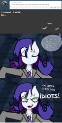 Size: 1280x2536 | Tagged: safe, artist:somescrub, rarity, anthro, ask nudist sweetie belle, g4, suit