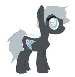 Size: 388x397 | Tagged: safe, artist:buy_some_babies, artist:shark_fighter, oc, oc only, pegasus, pony, blank flank, blind, solo