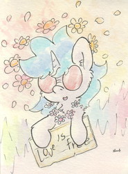 Size: 679x920 | Tagged: safe, artist:slightlyshade, dj pon-3, vinyl scratch, g4, female, solo, traditional art