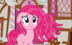 Size: 4480x2800 | Tagged: safe, artist:beavernator, pinkie pie, g4, alternate hairstyle, female, floppy ears, messy mane, smiling, solo, windswept mane