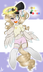 Size: 1500x2500 | Tagged: safe, artist:randomchick144, oc, oc only, oc:tick tock, semi-anthro, clothes, socks, solo, thigh highs