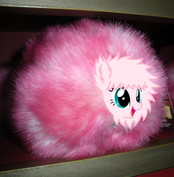 Size: 1055x1070 | Tagged: safe, artist:mixermike622, oc, oc only, oc:fluffle puff, g4, fluffle puff plushie, fluffy, fur, harry potter (series), plushie, puffskein, pygmy puff, solo