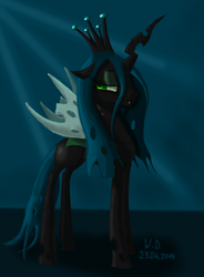 Size: 1149x1561 | Tagged: dead source, safe, artist:winterdominus, queen chrysalis, changeling, changeling queen, g4, female, solo