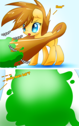 Size: 1280x2049 | Tagged: safe, artist:isle-of-forgotten-dreams, oc, oc only, oc:sera, paint, paint in hair, solo, tail