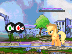 Size: 640x480 | Tagged: safe, artist:angrynoahs, applejack, g4, microsoft sam, mugen, stick figure