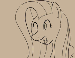 Size: 1017x786 | Tagged: safe, artist:eggrole7, fluttershy, g4, female, lineart, solo