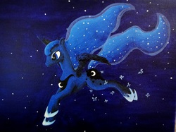 Size: 2919x2189 | Tagged: safe, artist:vanjirra, princess luna, g4, female, high res, solo, traditional art