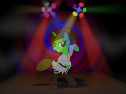 Size: 4464x3347 | Tagged: safe, artist:farminilla, oc, oc only, oc:groovy brown, pony, afro, bipedal, disco, solo