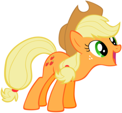 Size: 4512x4182 | Tagged: safe, artist:liggliluff, applejack, g4, absurd resolution, female, open mouth, simple background, solo, transparent background, vector