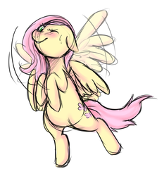 Size: 770x826 | Tagged: safe, artist:hpwendiz, fluttershy, g4, female, flying, solo