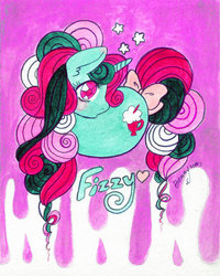 Size: 600x750 | Tagged: safe, artist:beanyneko, fizzy, twinkle eyed pony, g1, female, solo, traditional art