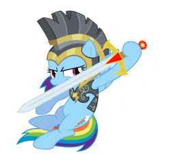 Size: 5314x5027 | Tagged: safe, artist:php50, commander hurricane, rainbow dash, g4, absurd resolution, female, simple background, solo, sword, transparent background, vector