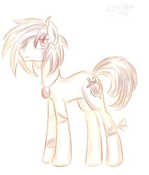 Size: 1024x1200 | Tagged: safe, artist:greenver, oc, oc only, oc:steel soul, pony, male, monochrome, solo, stallion