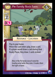 Size: 341x476 | Tagged: safe, enterplay, limestone pie, marble pie, canterlot nights, g4, my little pony collectible card game, ccg, filly, rock farm